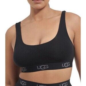 UGG Gwendolyn Scoop Neck Full Coverage Black Bralette Sz 3X New
